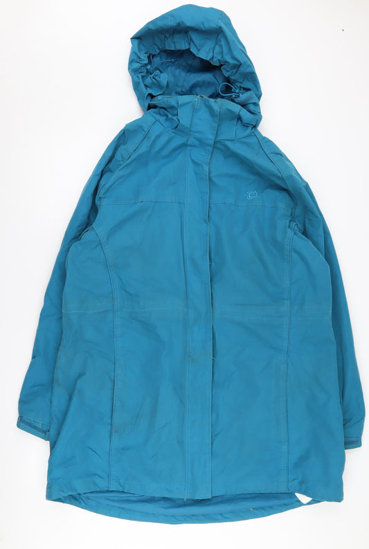 Womens UK Size 22 Mountain Essentials Blue Parka Coat
