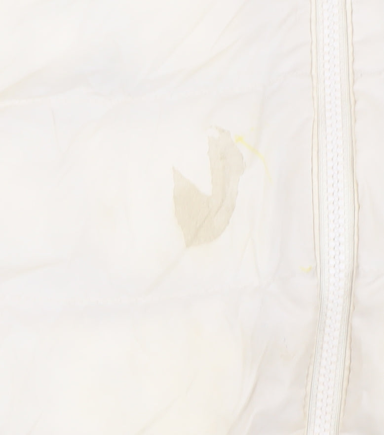 Uniqlo Girls' White Puffer Jacket, Size 11-12 Years