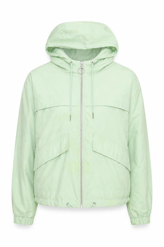 Womens UK Size XS H&M Green Windbreaker Coat