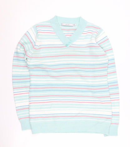 Womens UK Size 10 EWM Multicoloured Pullover Jumper