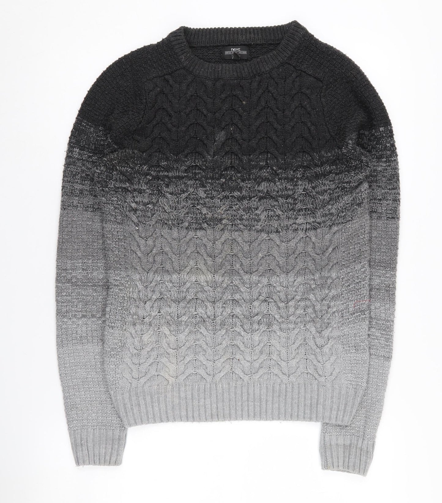 Next Men's Grey XS Cable-Knit Pullover Jumper