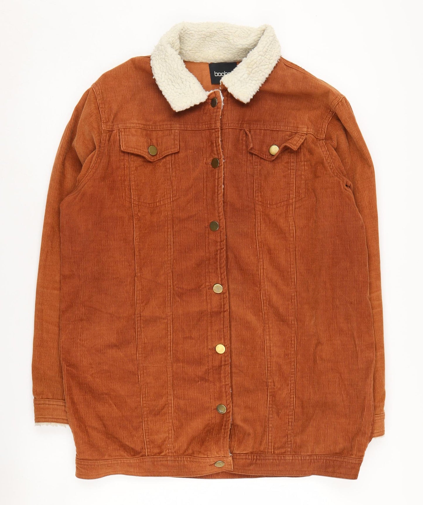 Boohoo Women's Brown Corduroy Jacket UK 14