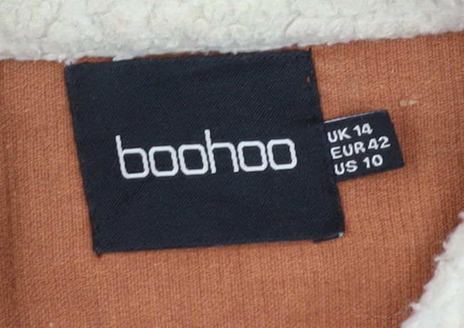 Boohoo Women's Brown Corduroy Jacket UK 14