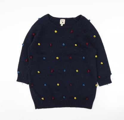 Womens UK Size 14 Yumi Blue Pullover Jumper