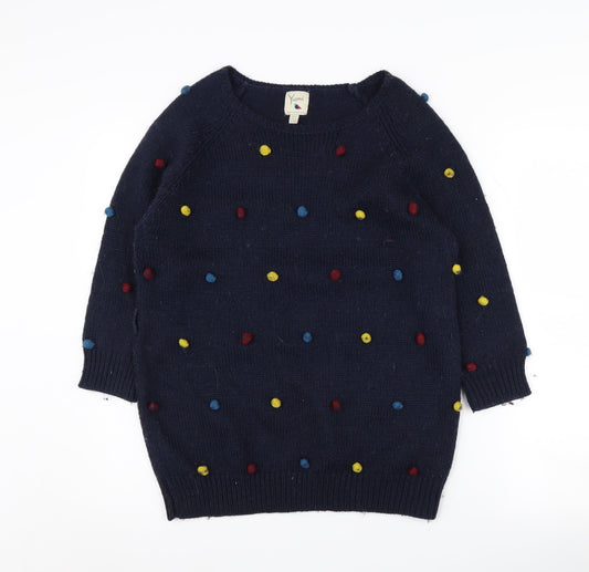 Womens UK Size 14 Yumi Blue Pullover Jumper