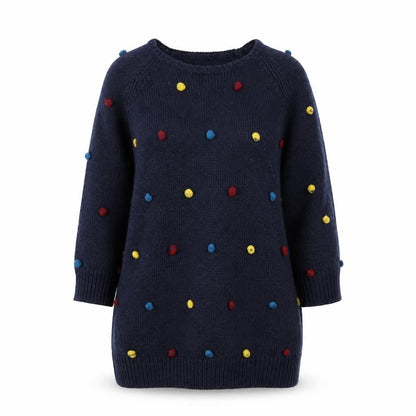 Womens UK Size 14 Yumi Blue Pullover Jumper