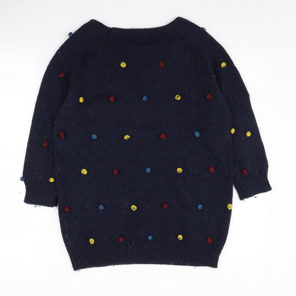 Womens UK Size 14 Yumi Blue Pullover Jumper