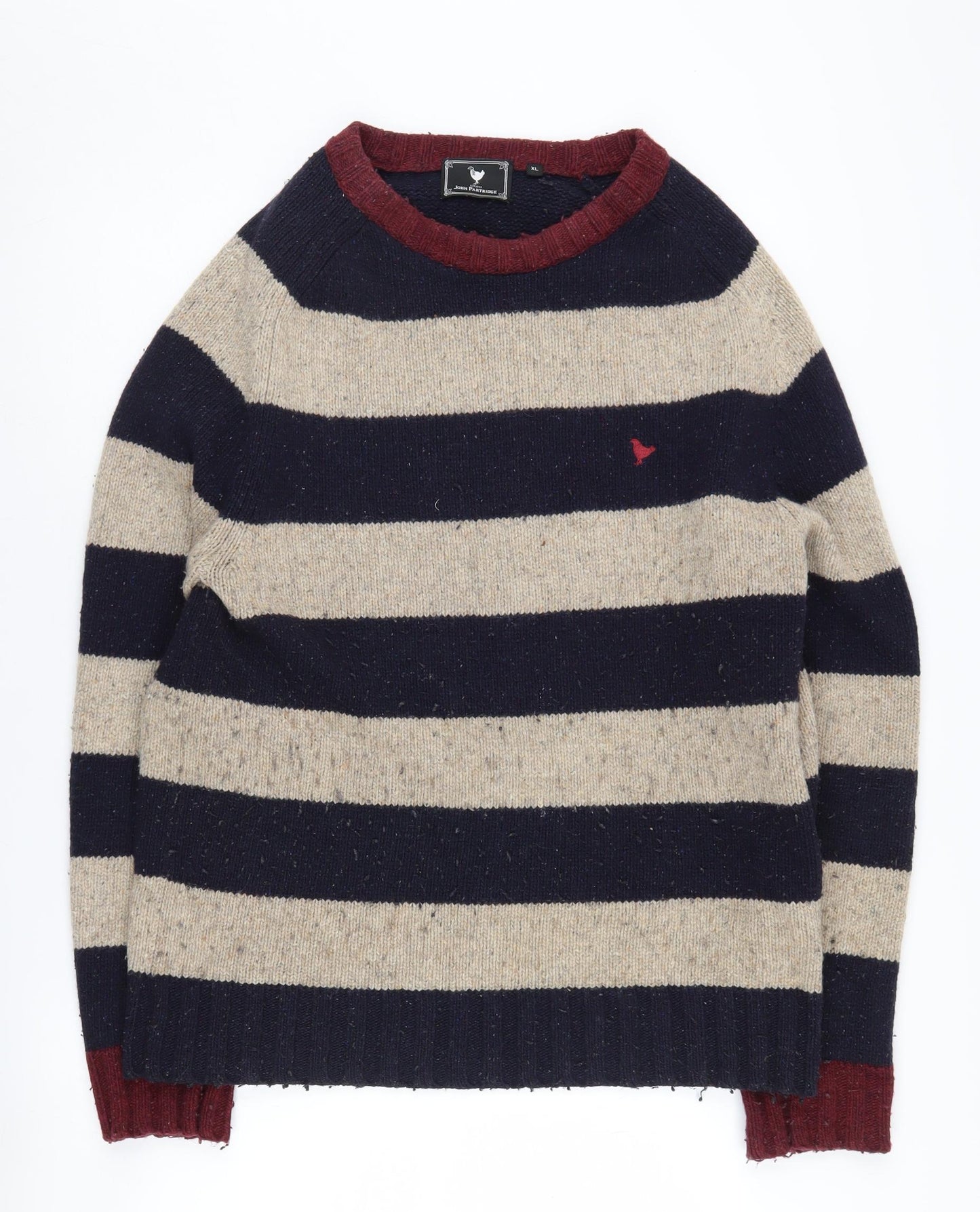 John Partridge Men's XL Multicoloured Striped Pullover