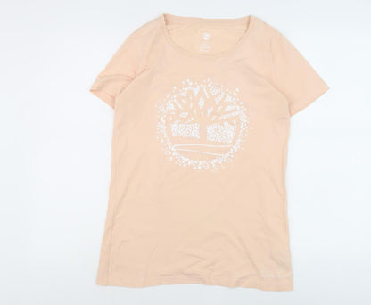 Timberland Women's Beige T-Shirt, M, Casual Fit