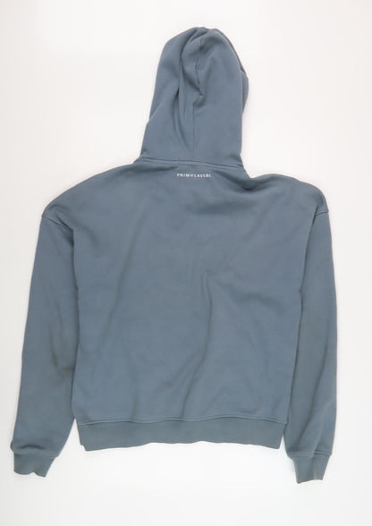 PRIMULAVERI Men's Blue Pullover Hoodie, Size L