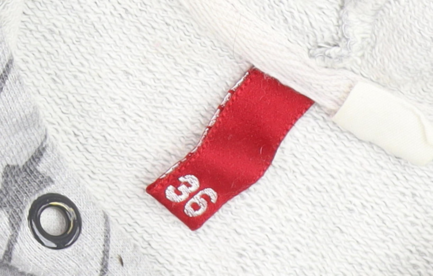 H&M Women's Grey Star Hoodie, Size 8, Full Zip