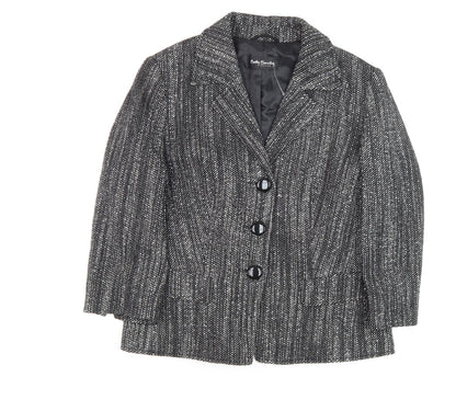 Romy Collection Women's Black Blazer, Size 14, Classic Style