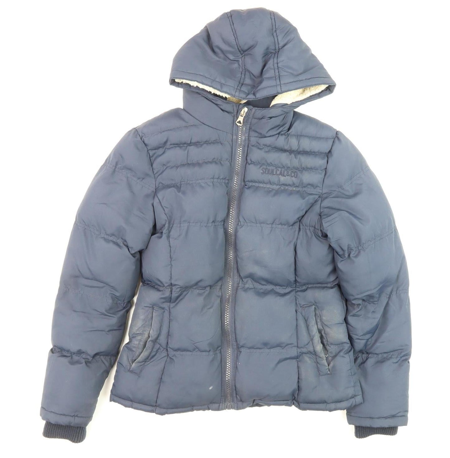 Womens UK Size 8 SoulCal & Co Blue Puffer Jacket