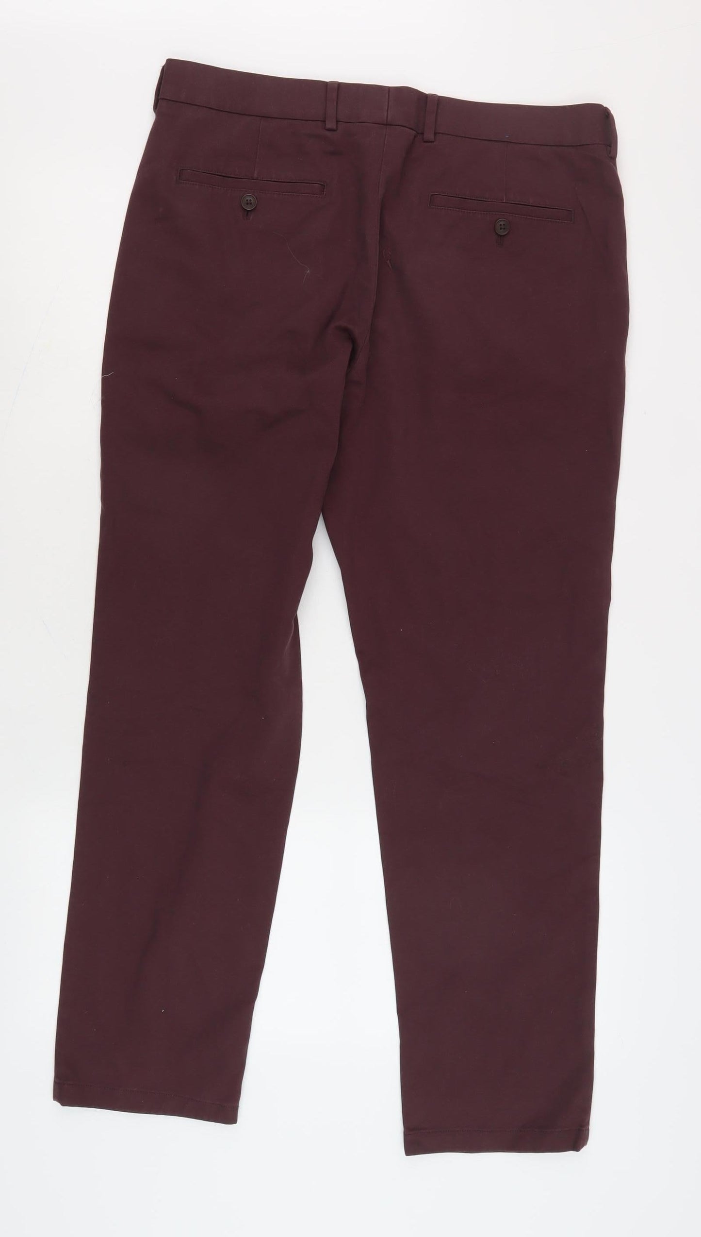 Mens UK Size 34W Charles Tyrwhitt Slim Fit  Brown Trousers