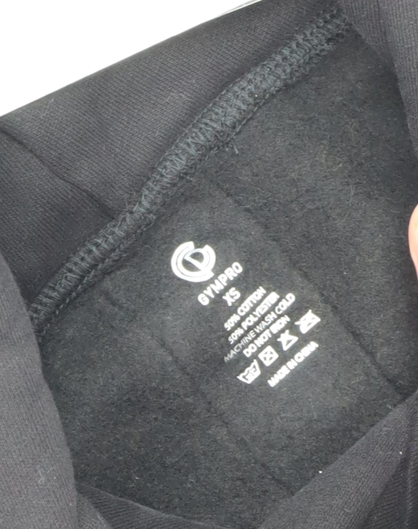 GymPro Unisex Black XS Pullover Hoodie Sports