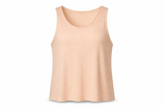 Yogalicious Women's Beige Sleeveless Tank Top M