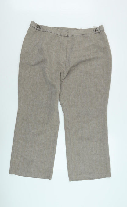 Womens UK Size 20 Marks and Spencer Relaxed Fit  Beige Trousers