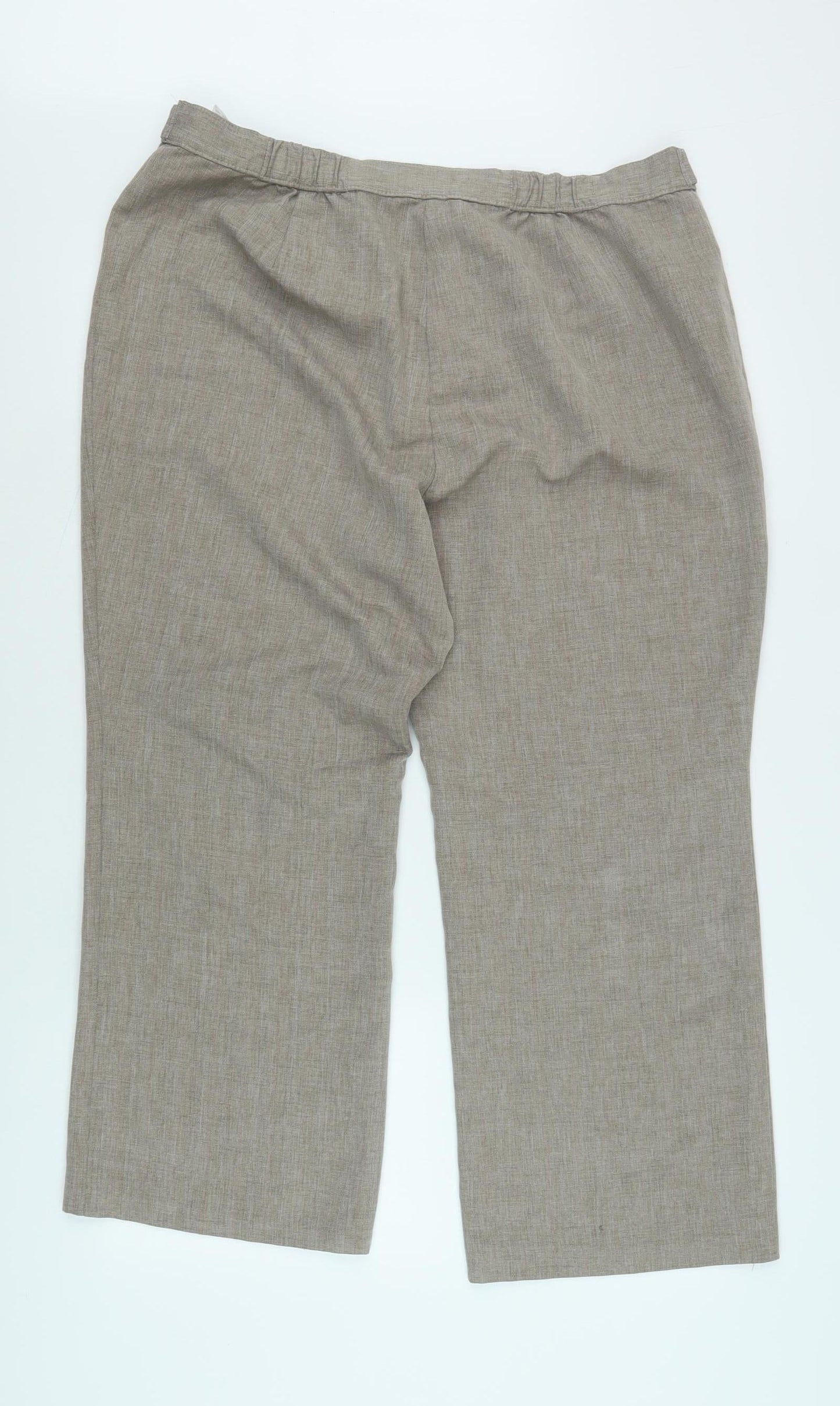 Womens UK Size 20 Marks and Spencer Relaxed Fit  Beige Trousers