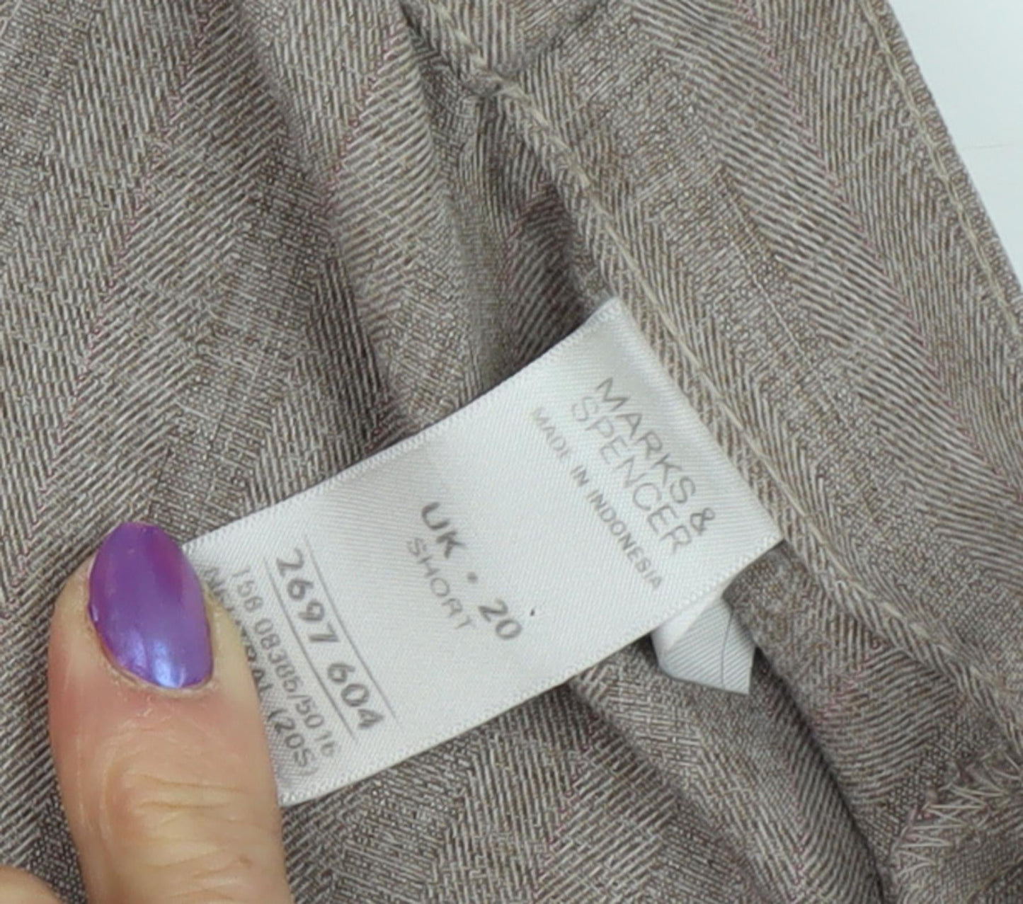 Womens UK Size 20 Marks and Spencer Relaxed Fit  Beige Trousers
