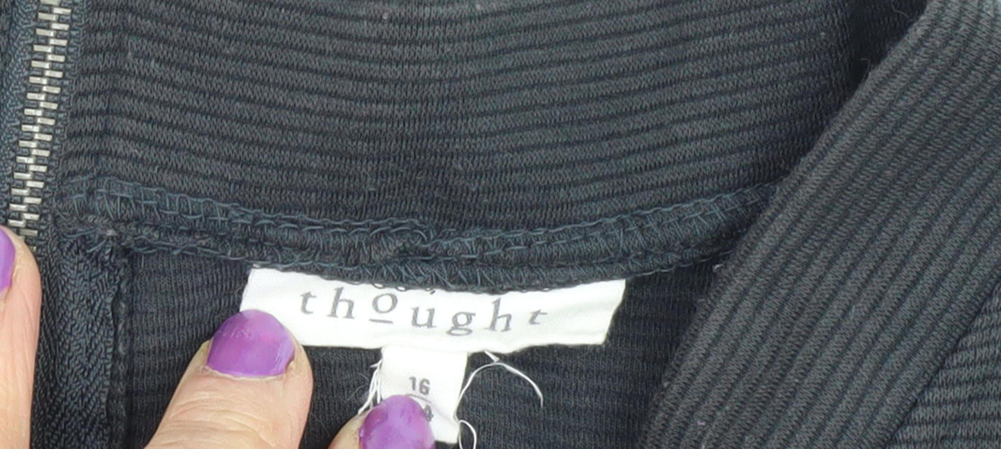 Womens UK Size 16 thought Grey  Blouse
