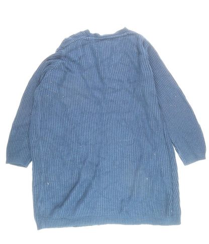 Womens UK Size  Capsule Blue Cardigan Jumper