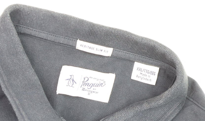 Original Penguin Men's Blue Slim Polo Shirt 2XL