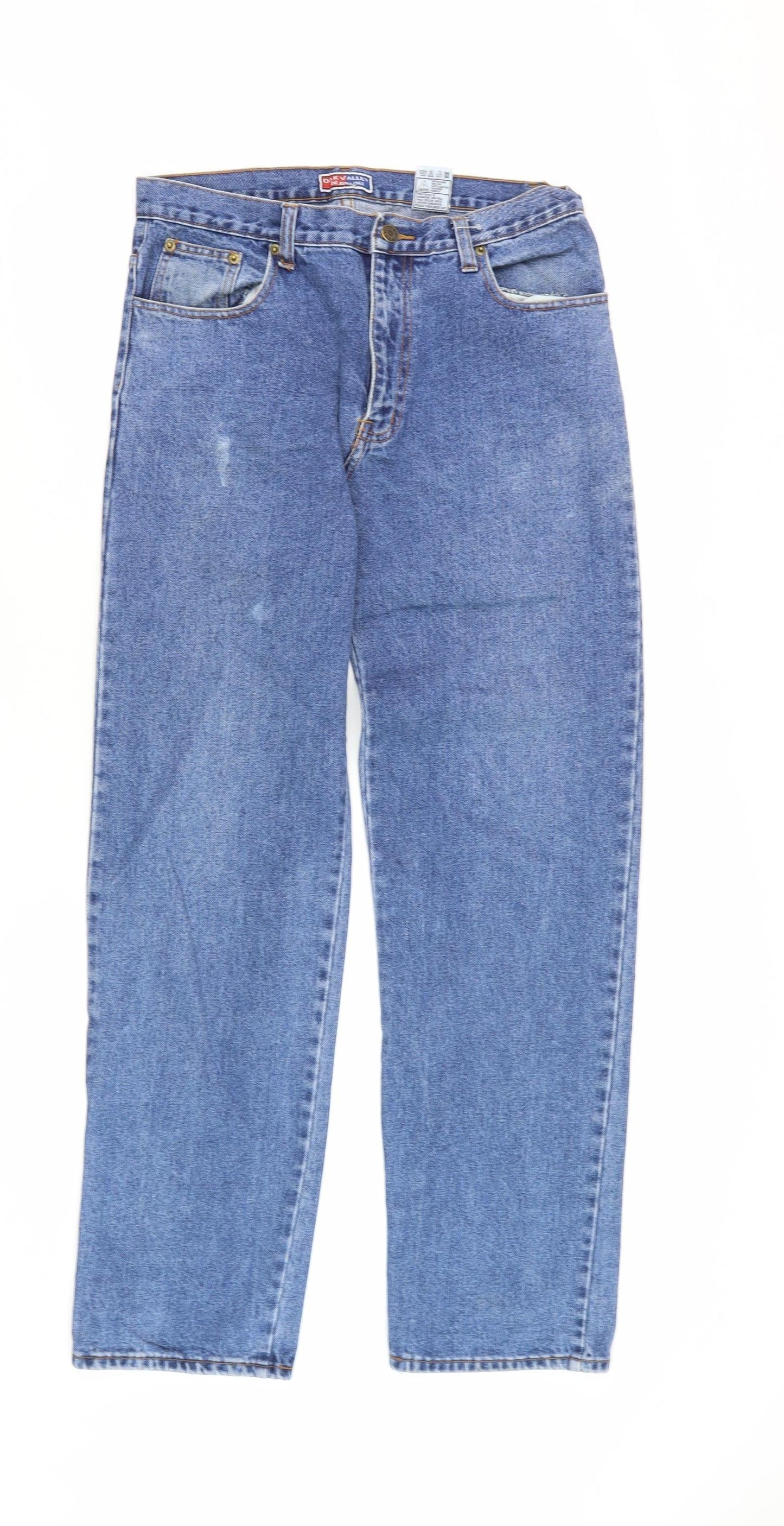 Mens UK Size 34 Oak Valley Regular Fit Straight Blue Jeans