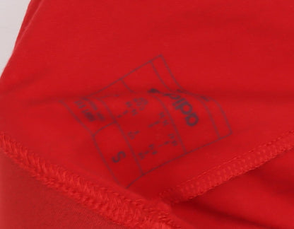 Adidas Girls Red Leggings S Slim Stretch Activewear