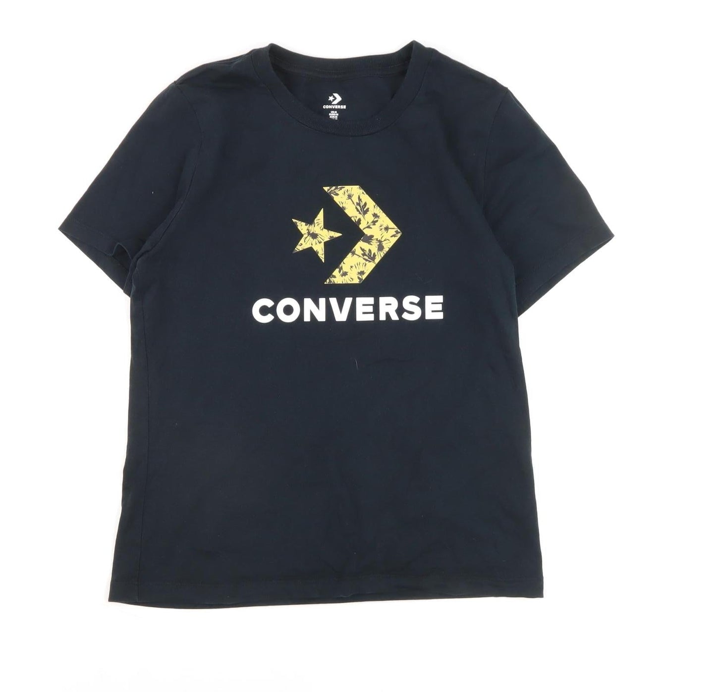 Unisex Adults UK Size M Converse Black Basic T-Shirt