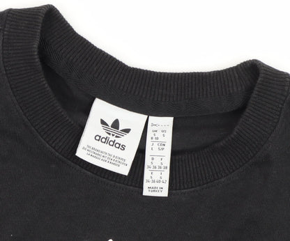 Adidas Men's Black Cotton T-Shirt Size S with Logo
