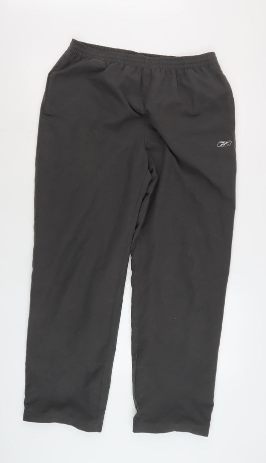 Reebok Black Unisex Track Pants, Size M, Gym & Running