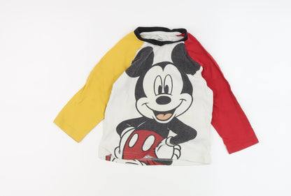 Next Unisex Mickey Mouse T-Shirt, 18-24 Months, Multicoloured