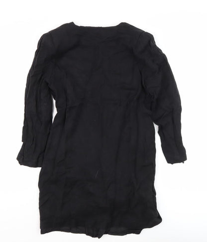 Massimo Dutti Women's Black Long Sleeve Dress Size 14