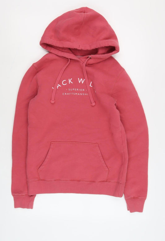 Womens UK Size 8 Jack Wills Pink Pullover Hoodie