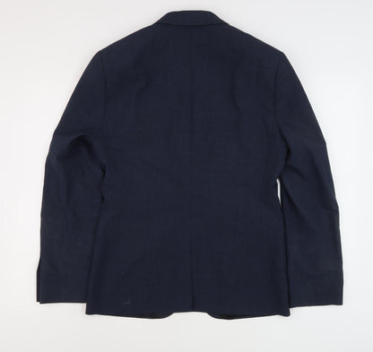 Mens UK Size 38 Kenneth Cole Regular Blue Suit Jacket