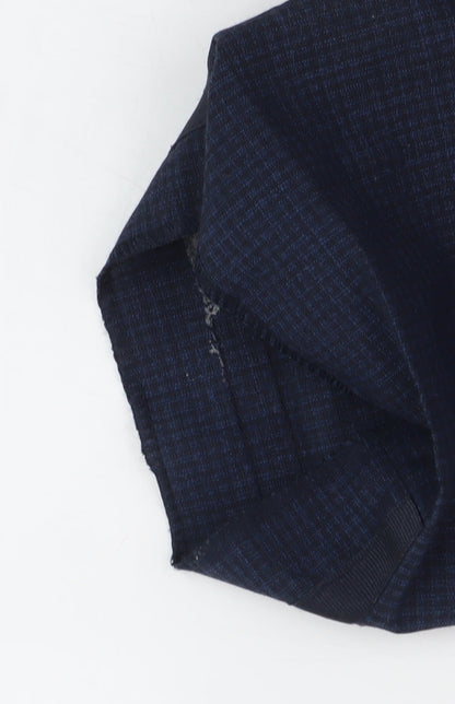 Kenneth Cole Men's Blue Check Trousers 32R Business Formal