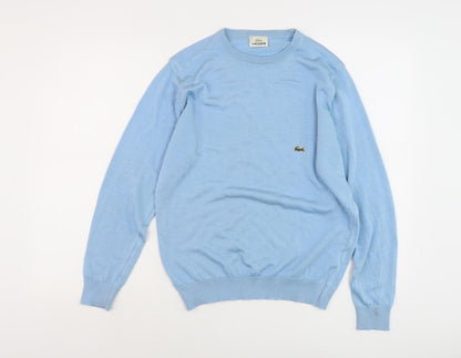 Lacoste Men's Blue Cotton Pullover Jumper, Size 2