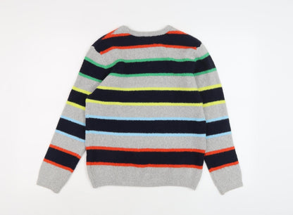 Marks and Spencer Girls Multicolour Stripe Jumper, Size 11-12