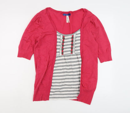 Womens UK Size 14 NEXT Pink Cardigan Jumper