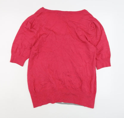Womens UK Size 14 NEXT Pink Cardigan Jumper