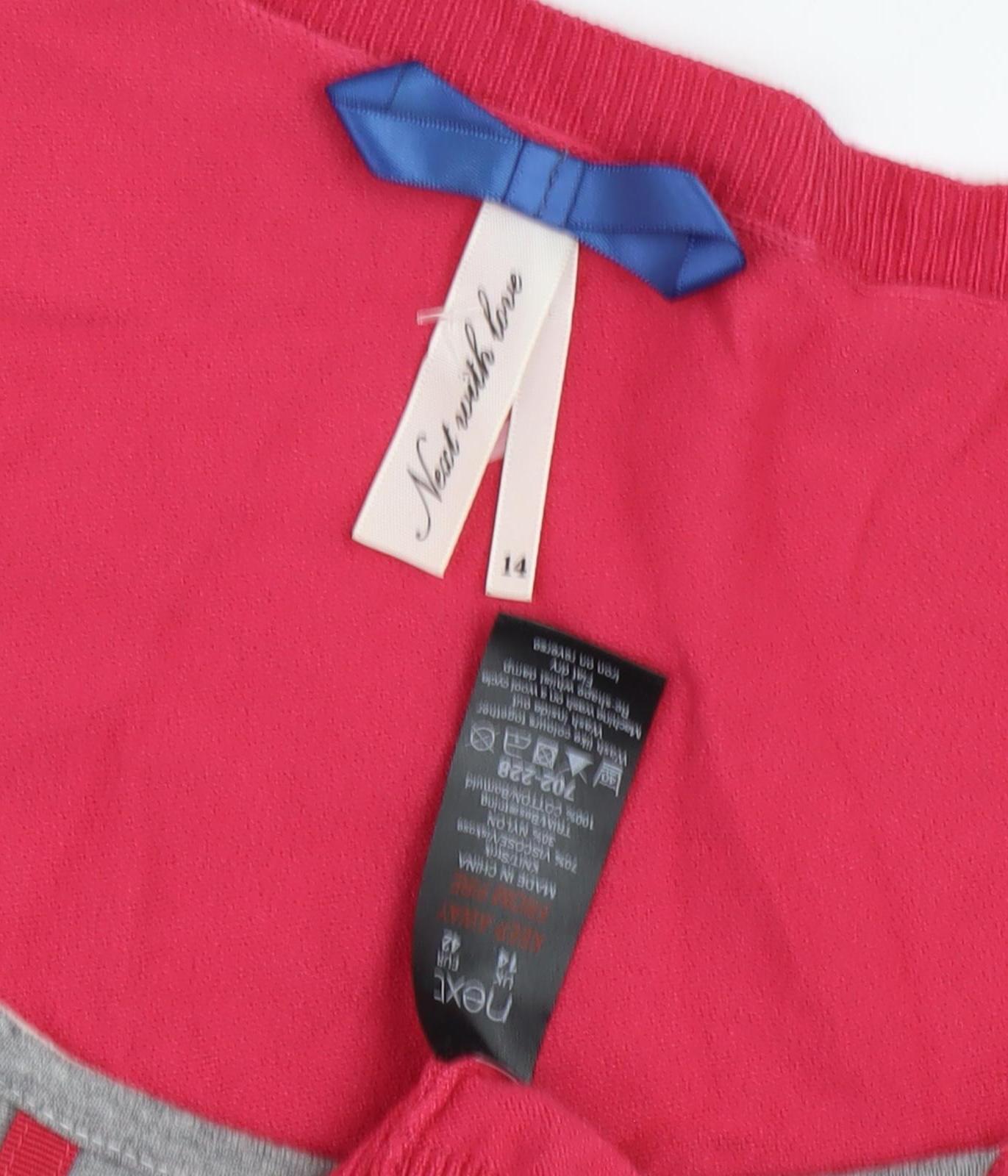 Womens UK Size 14 NEXT Pink Cardigan Jumper