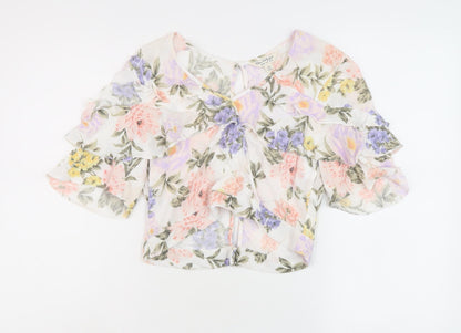 Womens UK Size 12 Miss Selfridge Multicoloured Tunic Blouse