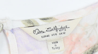Womens UK Size 12 Miss Selfridge Multicoloured Tunic Blouse