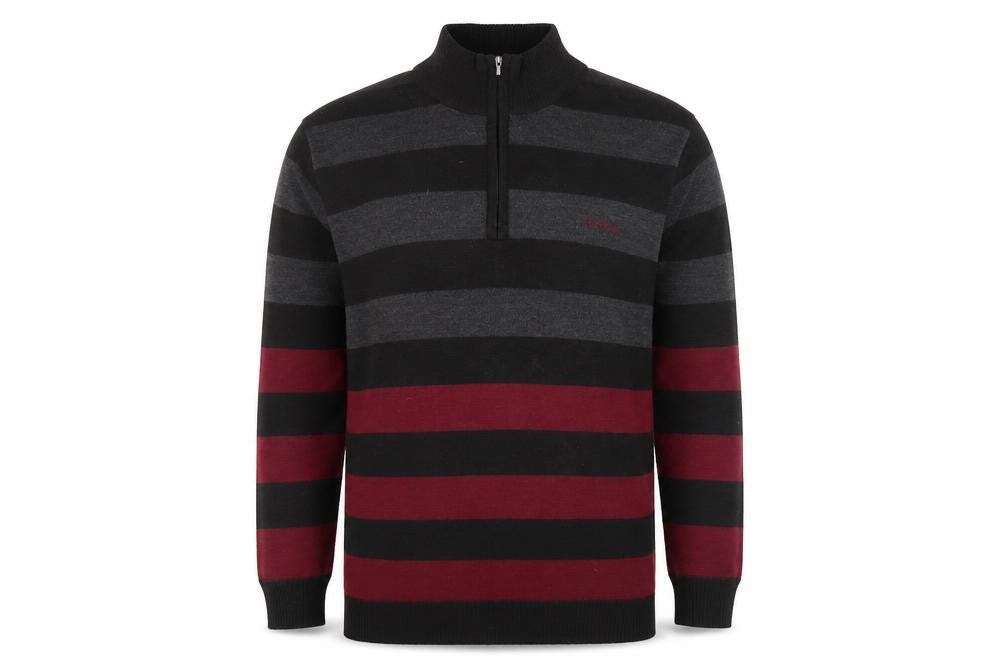 Mens UK Size 2XL Pierre Cardin Black Full Zip Jumper