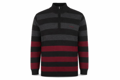 Mens UK Size 2XL Pierre Cardin Black Full Zip Jumper