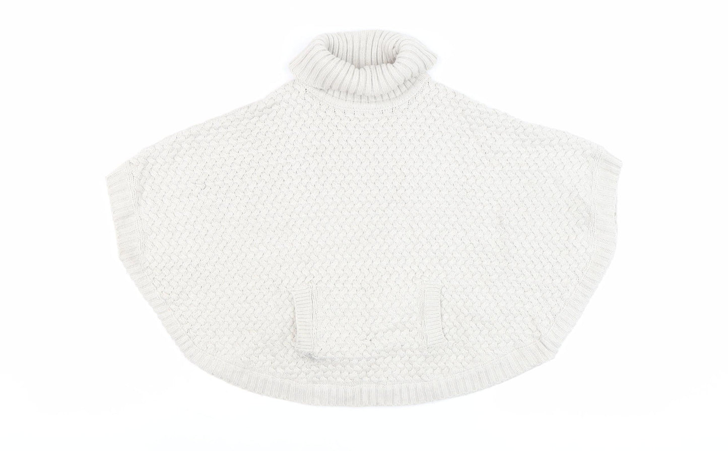 John Lewis Girls Ivory Knit Cape Jumper 5-6 Years