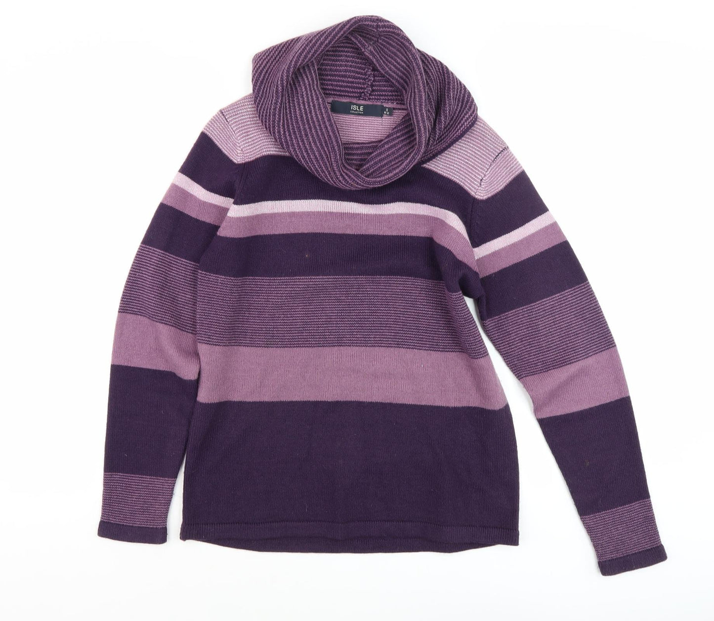 Womens UK Size S Isle Purple Pullover Jumper