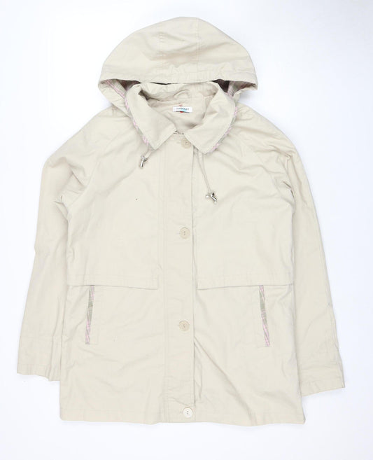 Damart Women's Beige Hooded Jacket Size 12
