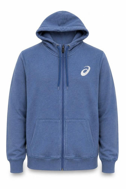 Asics Men's Blue Full Zip Hoodie S