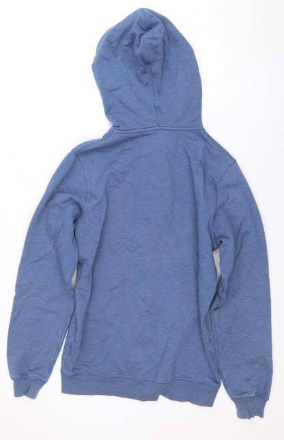 Mens UK Size S ASICS Blue Full Zip Hoodie